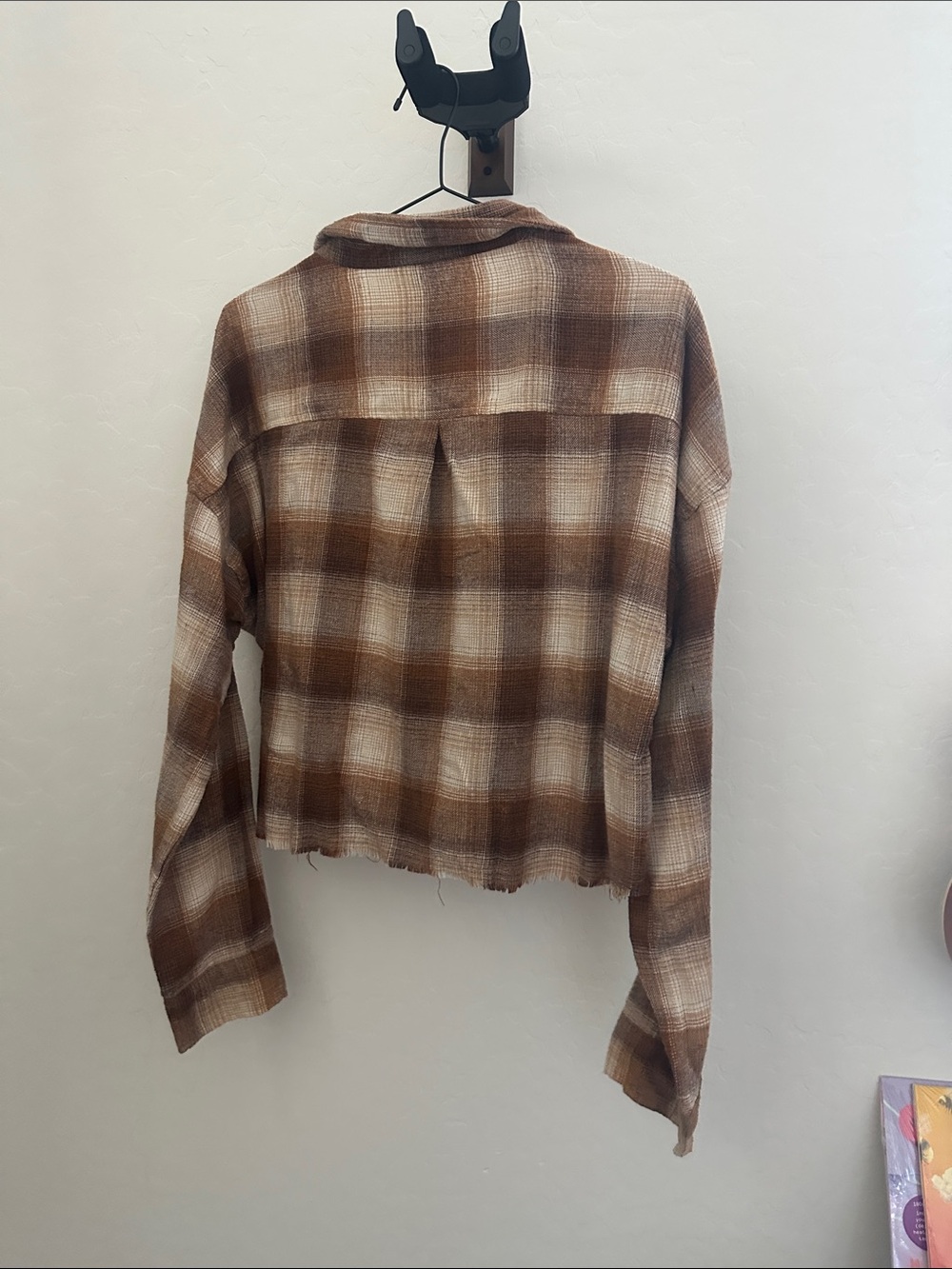 Distressed Cropped Flannel - Picture 3 of 3